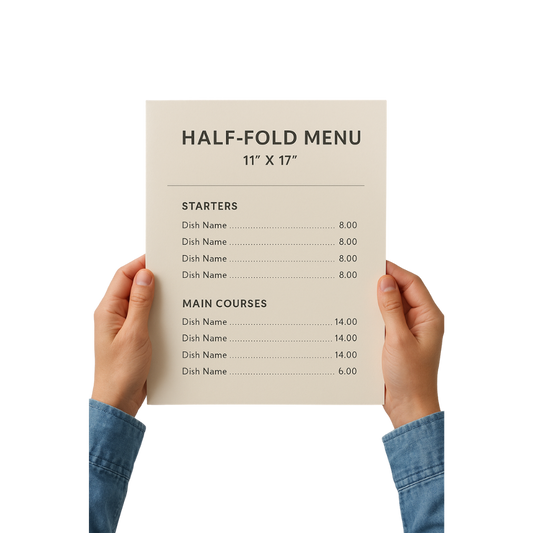 Large Bi-Fold Menus (11" x 17")