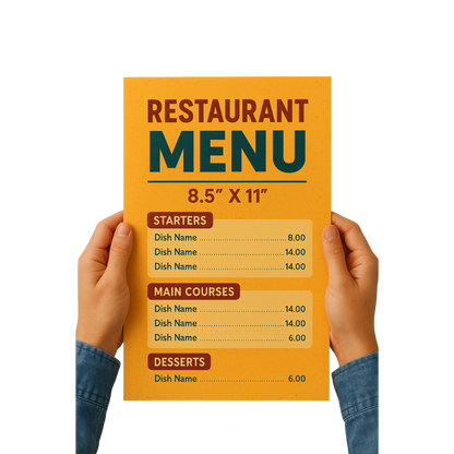 Custom Bi-Fold Menus (8.5" x 11")