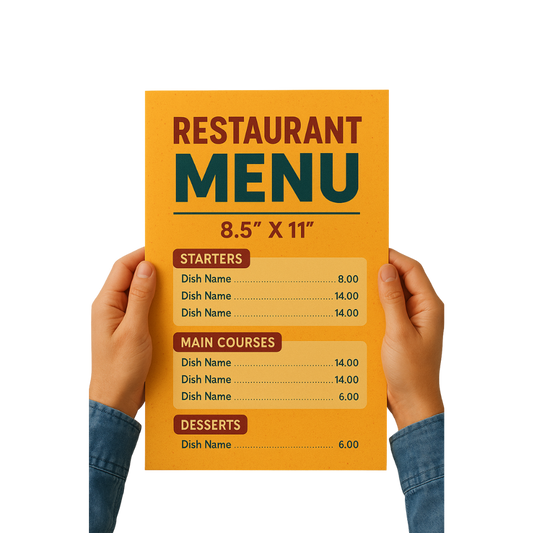 Custom Bi-Fold Menus (8.5" x 11")