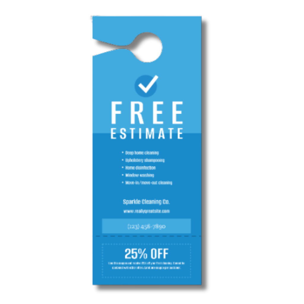 Oversized Door Hanger w/ Tear-Off (4.5" x 11")