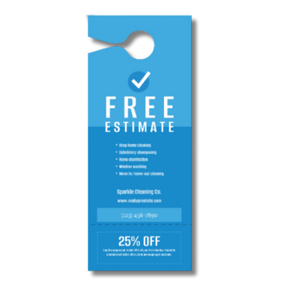 Oversized Door Hanger w/ Tear-Off (4.5" x 11")