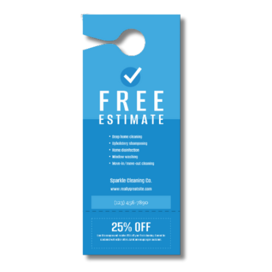 Oversized Door Hanger w/ Tear-Off (4.5" x 11")