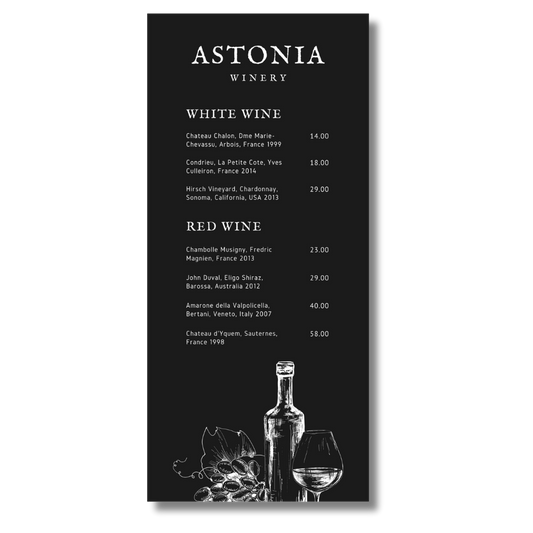 Extra Durable Mini Menus (3.75" x 8.25")
