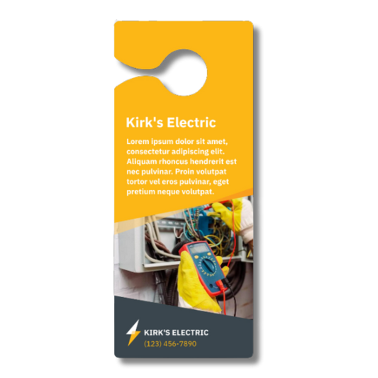 Flexible Plastic Door Hanger (3.5" x 8.5")