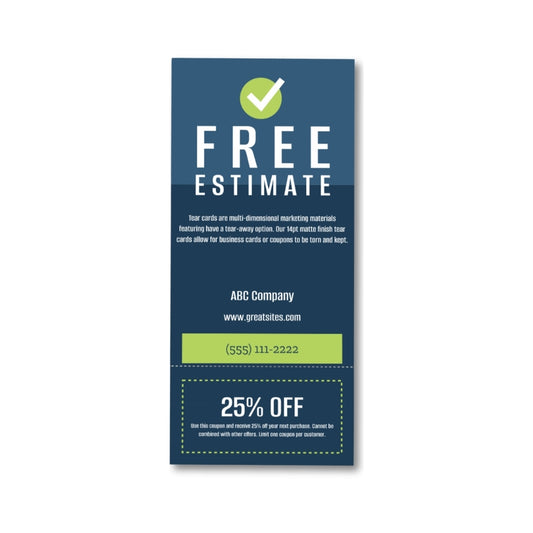 Standard Matte Tear Cards