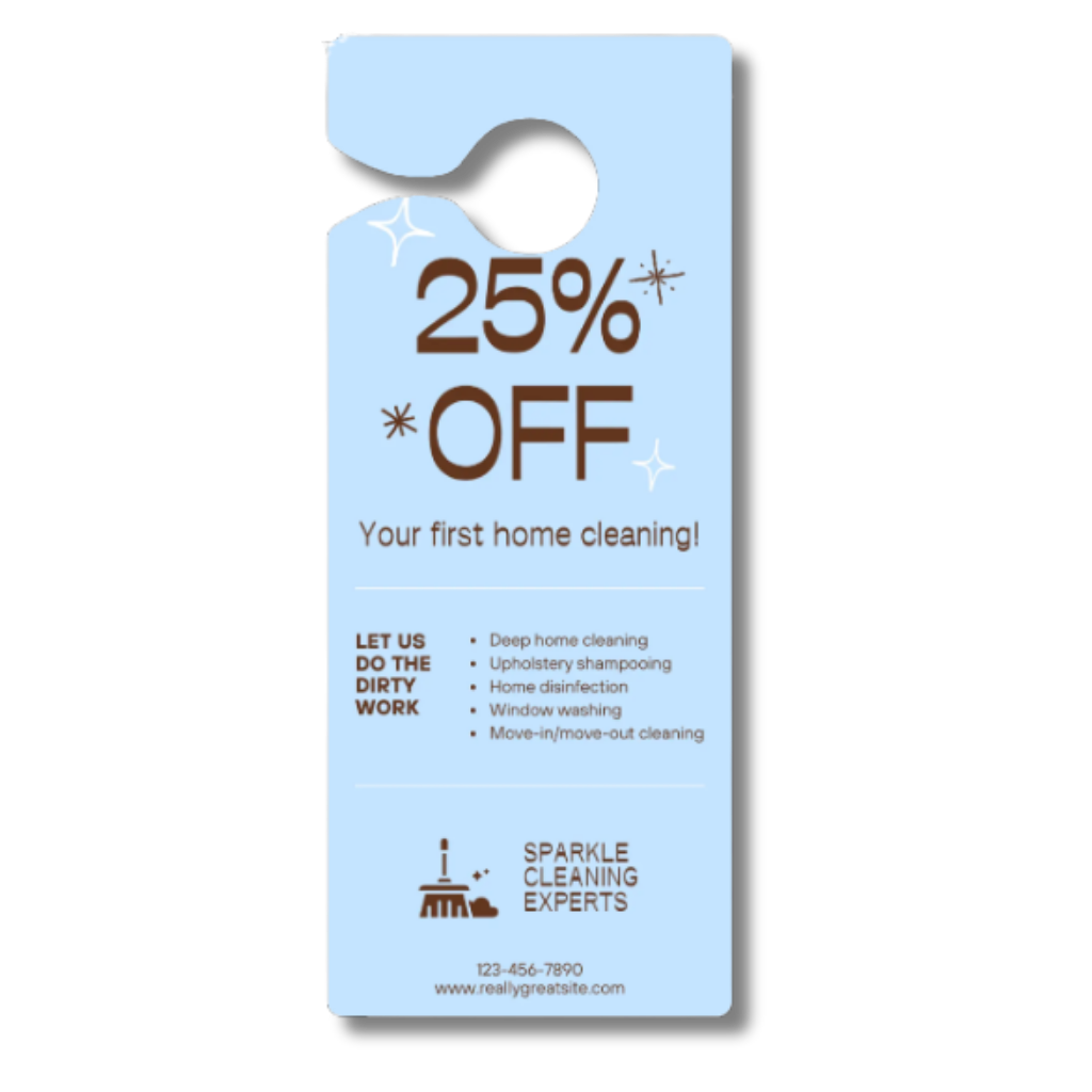 Rigid Plastic Door Hanger (3.5" x 8.5")