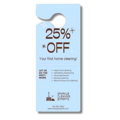 Rigid Plastic Door Hanger (3.5" x 8.5")