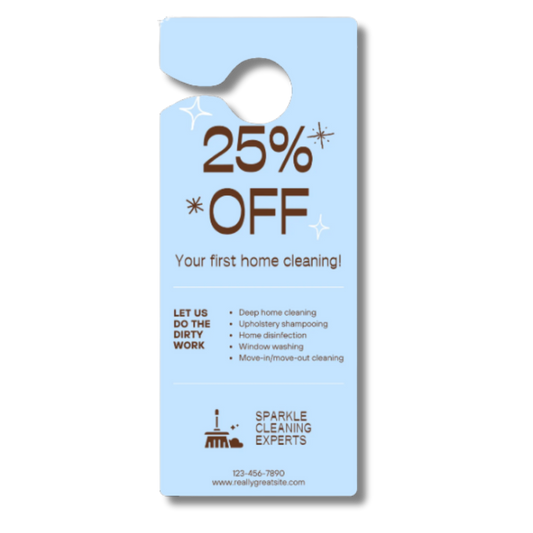 Rigid Plastic Door Hanger (3.5" x 8.5")