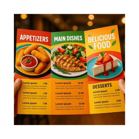 Spacious Tri-Fold Menu (8.5" x 14")