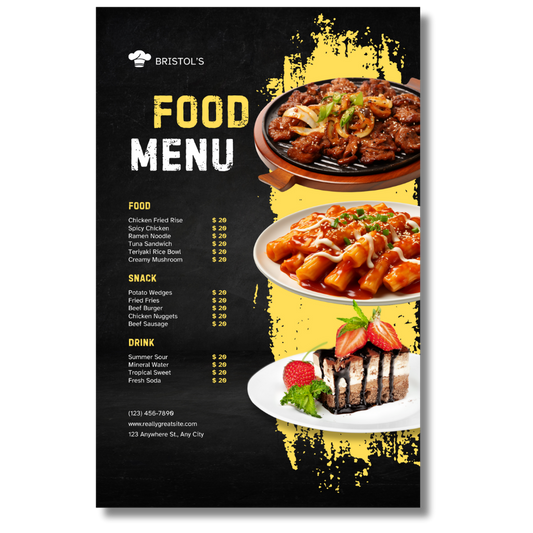 Extra Durable Flat Menus (11" x 17")